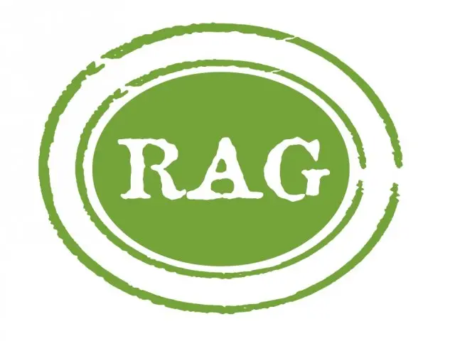 Keurmerk RAG in een groene ovale stempel